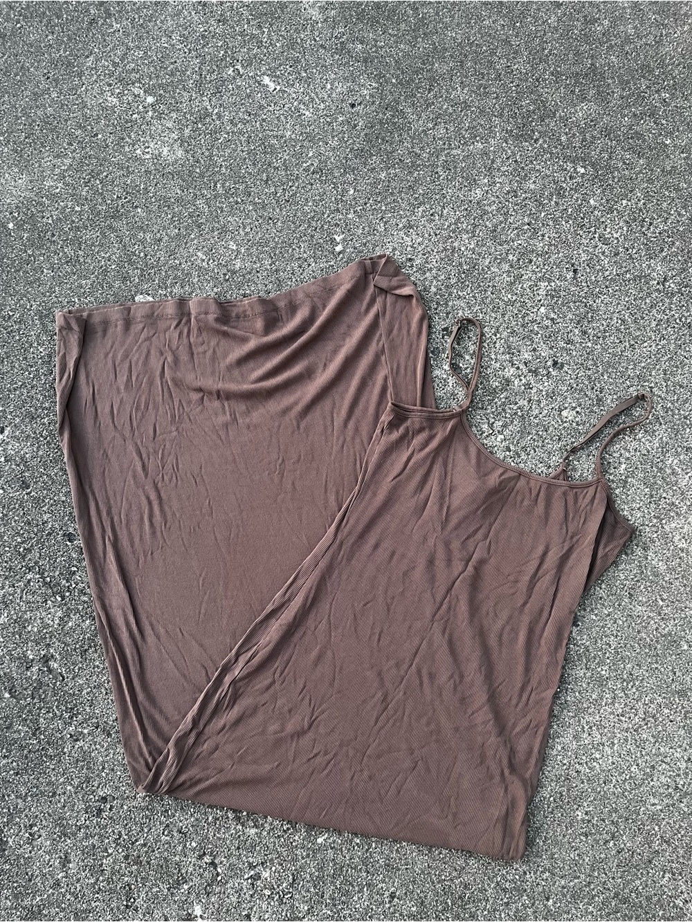SKIMS Brown Maxi Slip Dress